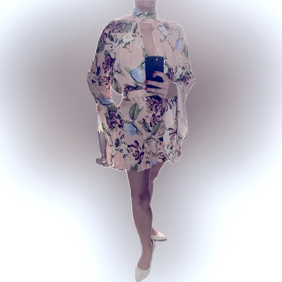 NW/oT Nicholas silk romper. Flower pattern. - Picture 2 of 6